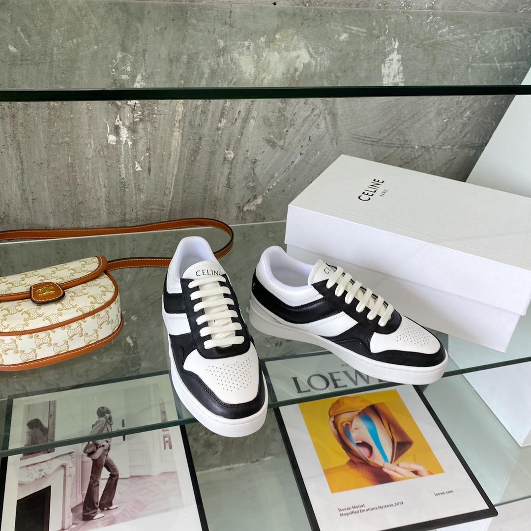 Celine Trainer Low Lace-Up Sneaker In Calfskin - DopestKickz