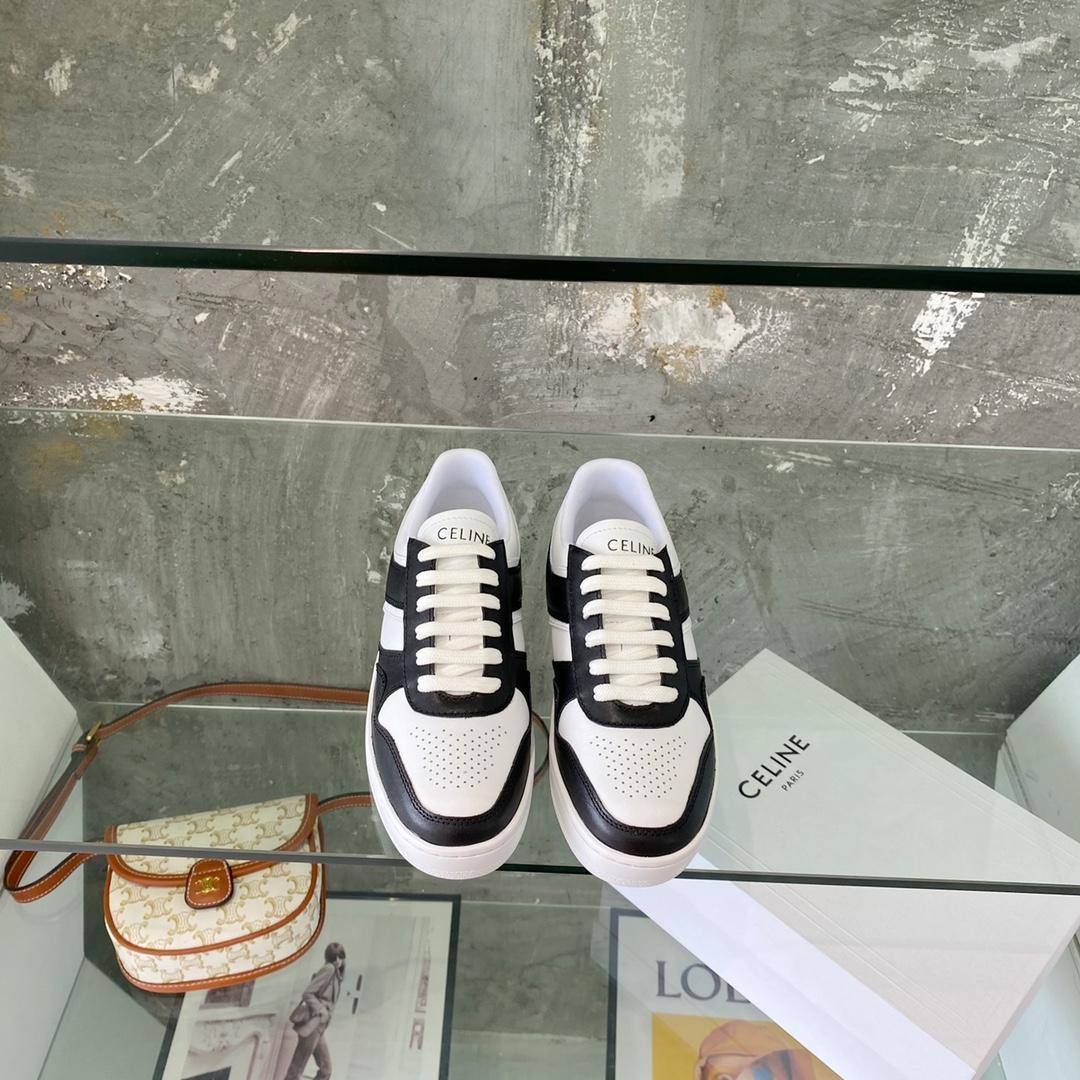 Celine Trainer Low Lace-Up Sneaker In Calfskin - DopestKickz