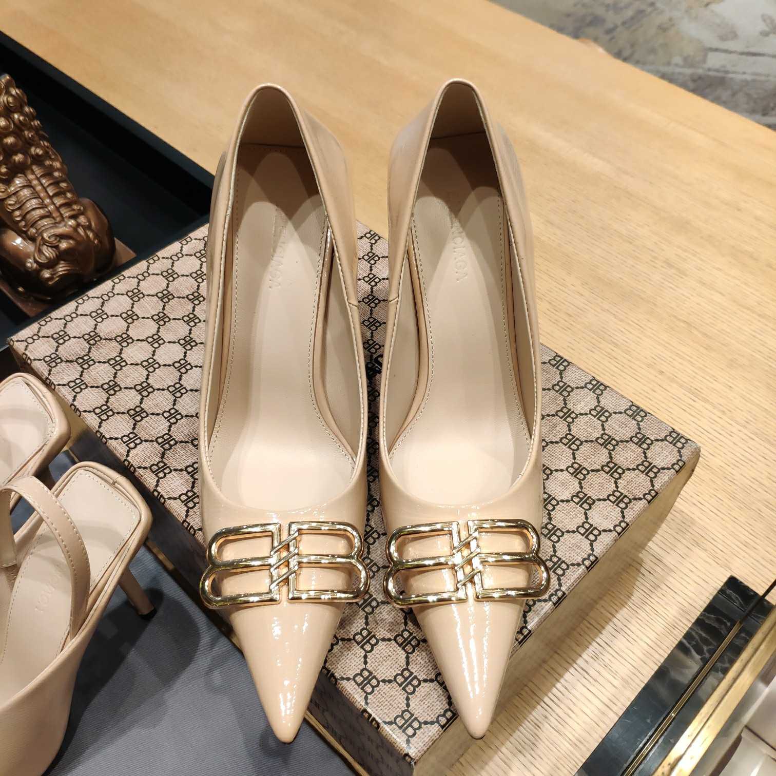 Balenciaga BB Leather Pumps - DopestKickz