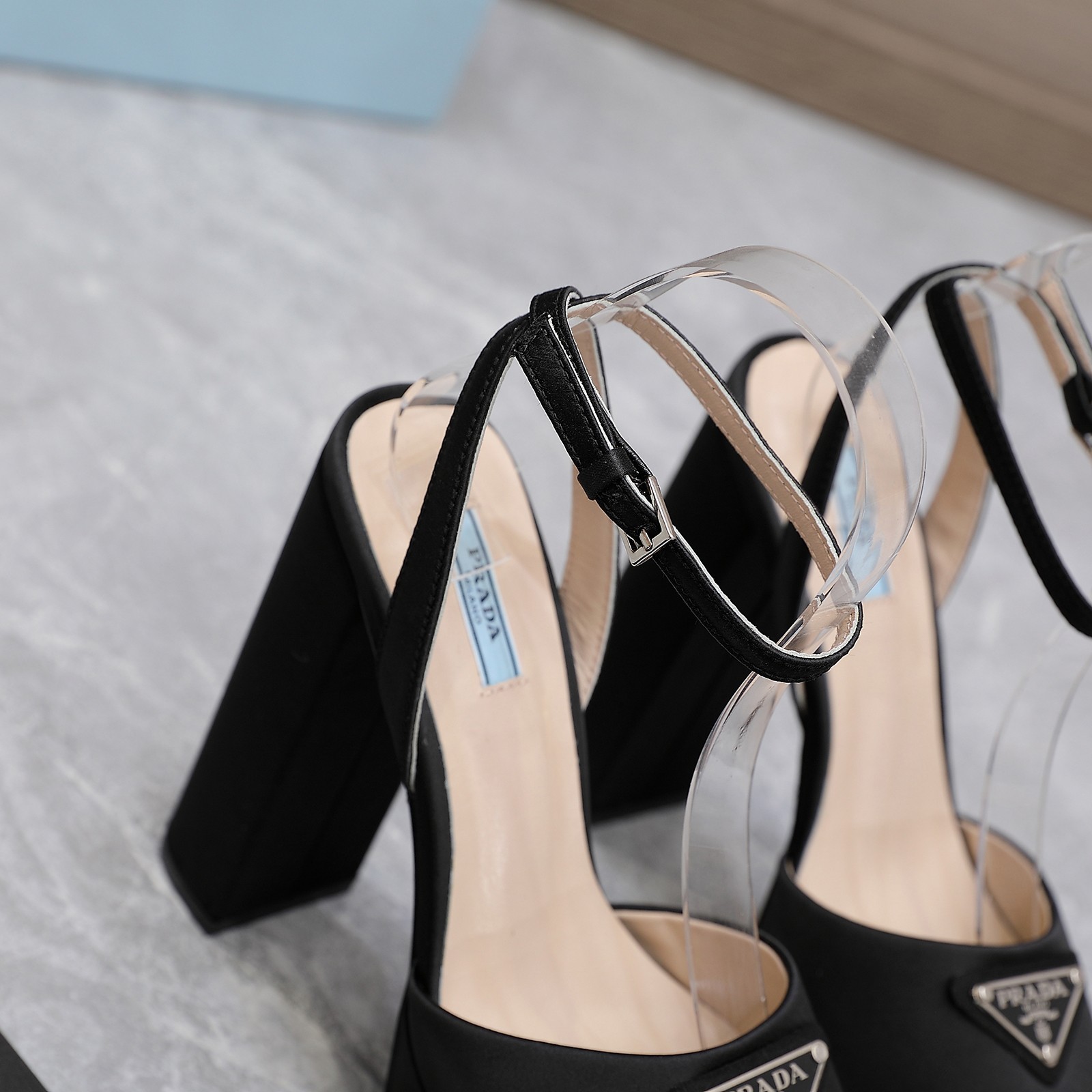 Prada High-Heeled Satin Sandals - DopestKickz