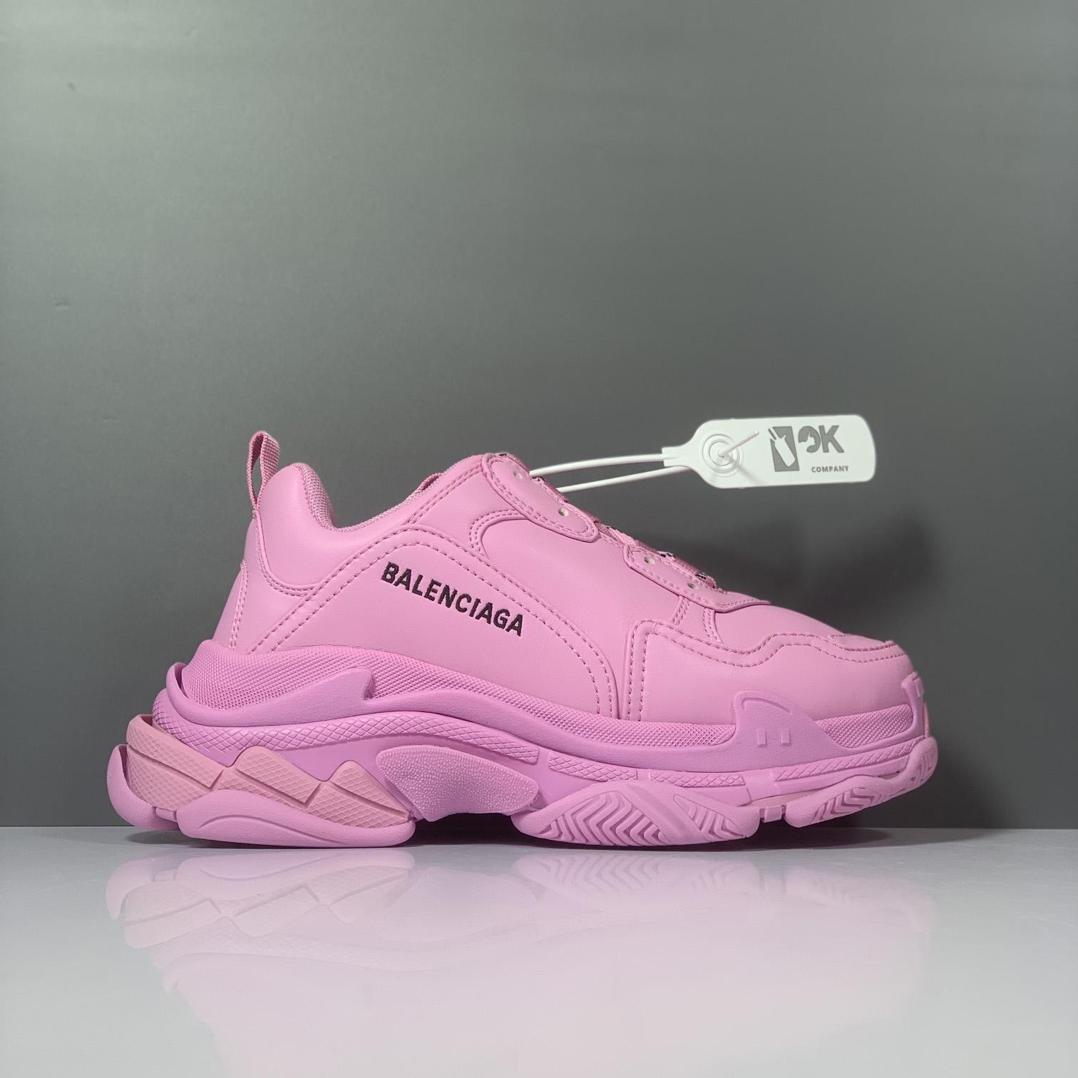 Balenciaga Triple S Sneaker In Pink Technical Material - DopestKickz