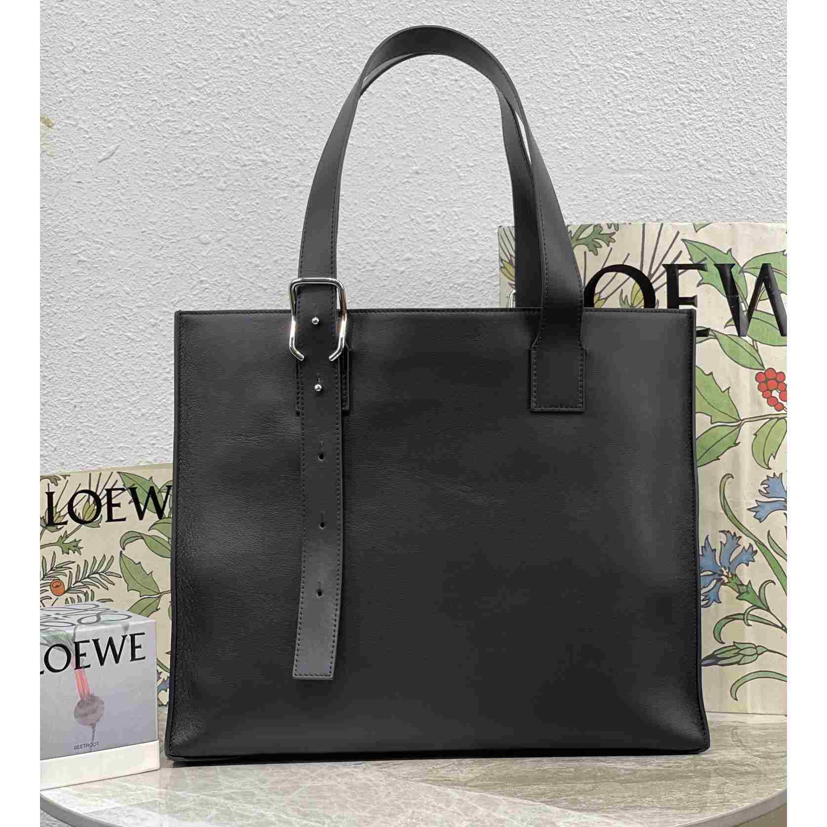 Loewe Buckle Horizontal Tote In Classic Calfskin(38.7-32.9-9.2cm) - DopestKickz