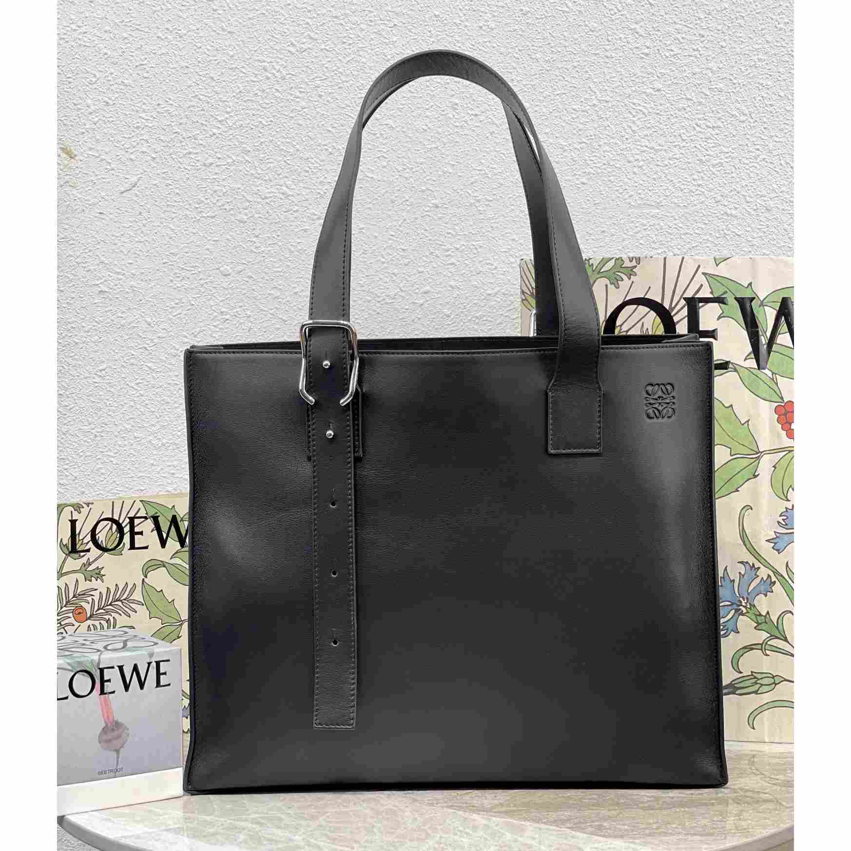 Loewe Buckle Horizontal Tote In Classic Calfskin(38.7-32.9-9.2cm) - DopestKickz