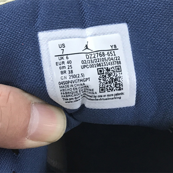Air Jordan 1 Low 'Canvas' Sneaker   DZ2768-651 - DopestKickz