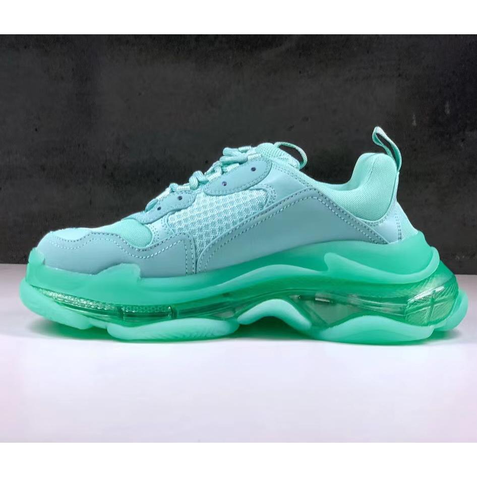 Balenciaga Triple S Clear Sole Sneaker In Light Blue Double Foam And Mesh - DopestKickz