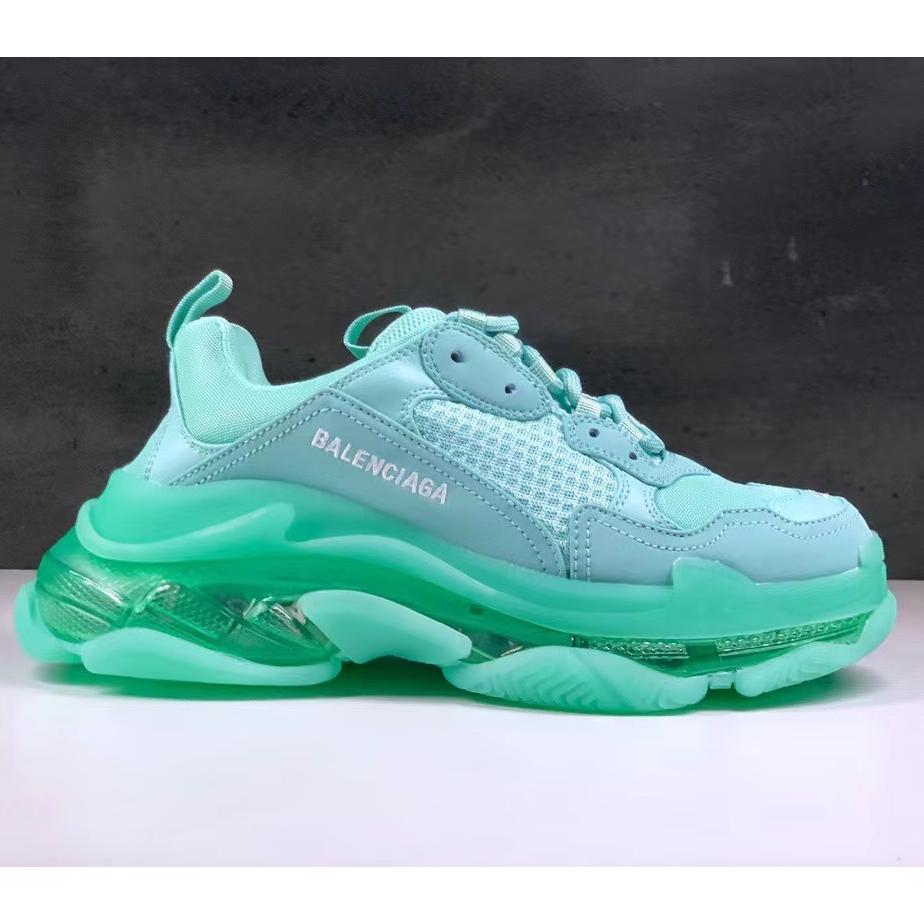 Balenciaga Triple S Clear Sole Sneaker In Light Blue Double Foam And Mesh - DopestKickz