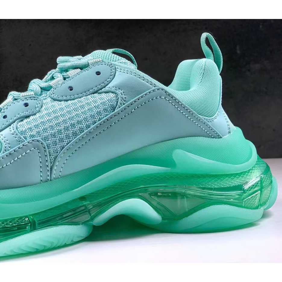 Balenciaga Triple S Clear Sole Sneaker In Light Blue Double Foam And Mesh - DopestKickz