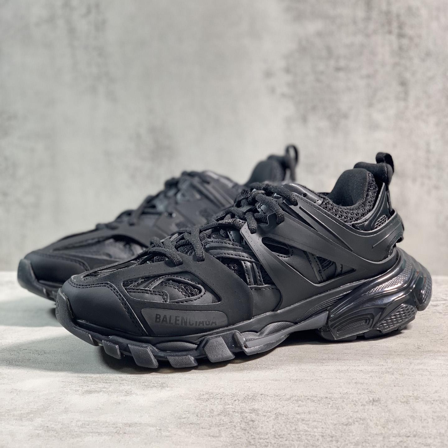 Balenciaga Track Clear Sole Sneaker In Black Mesh And Nylon - DopestKickz