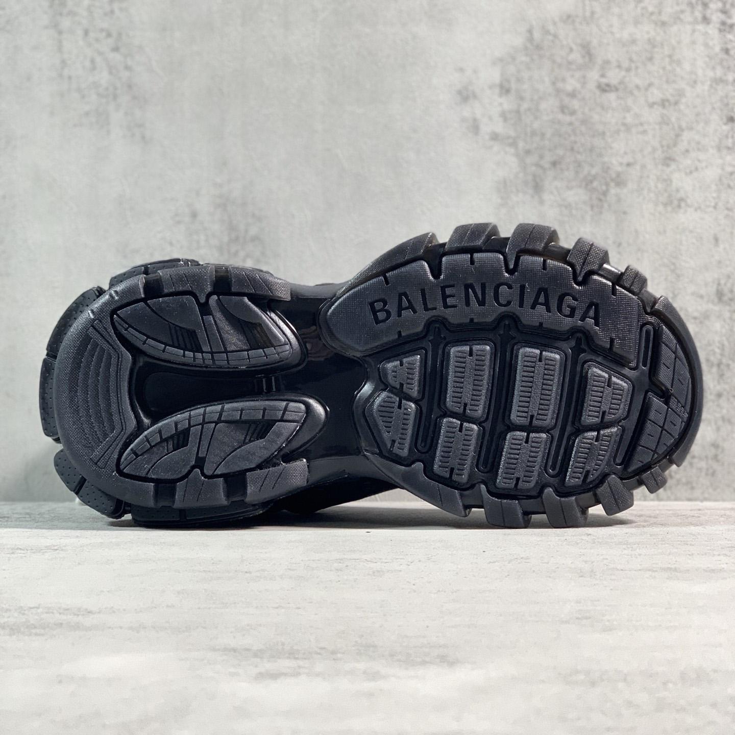 Balenciaga Track Clear Sole Sneaker In Black Mesh And Nylon - DopestKickz