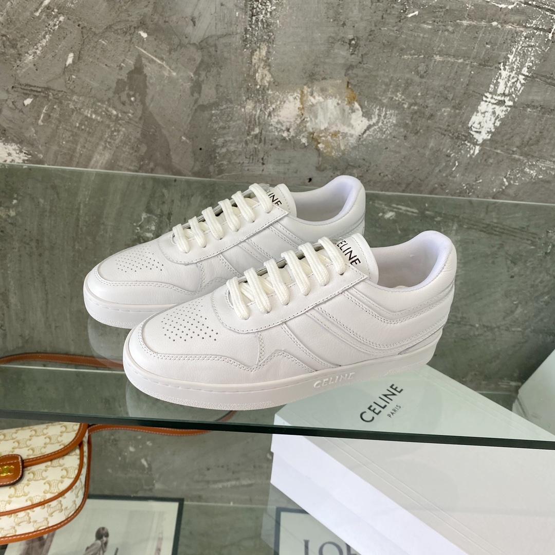 Celine Trainer Low Lace-Up Sneaker In Calfskin - DopestKickz