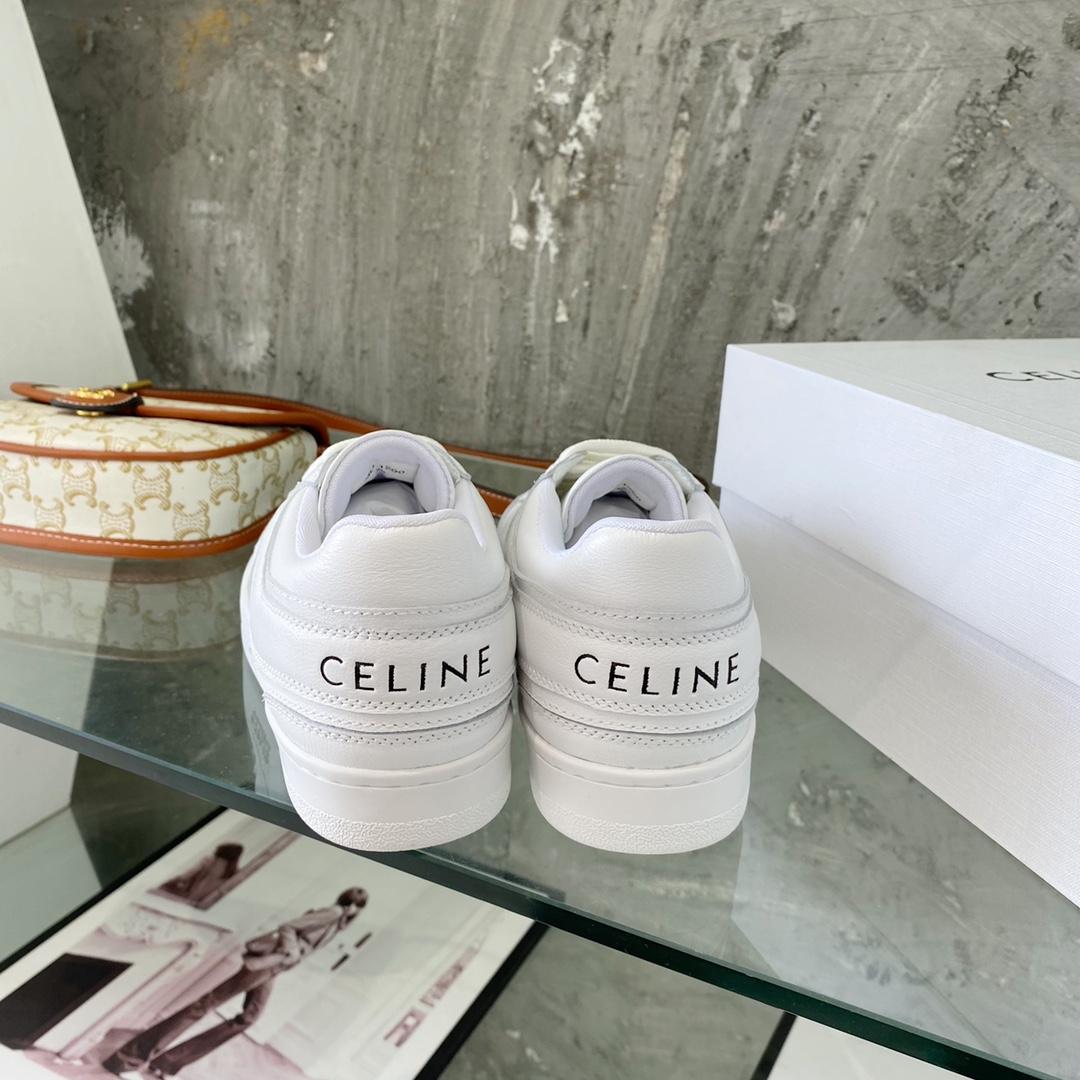Celine Trainer Low Lace-Up Sneaker In Calfskin - DopestKickz