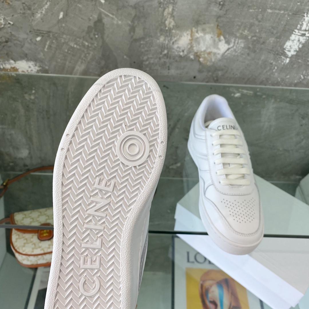 Celine Trainer Low Lace-Up Sneaker In Calfskin - DopestKickz