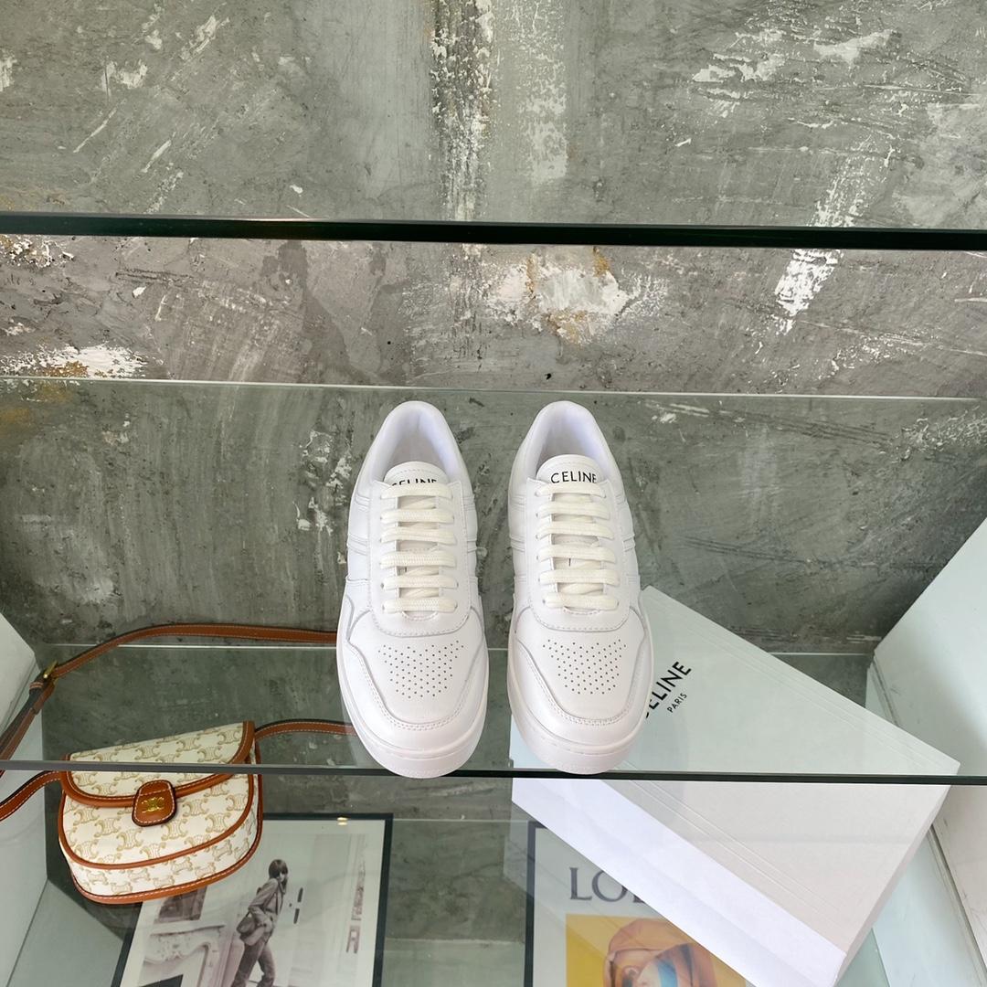 Celine Trainer Low Lace-Up Sneaker In Calfskin - DopestKickz
