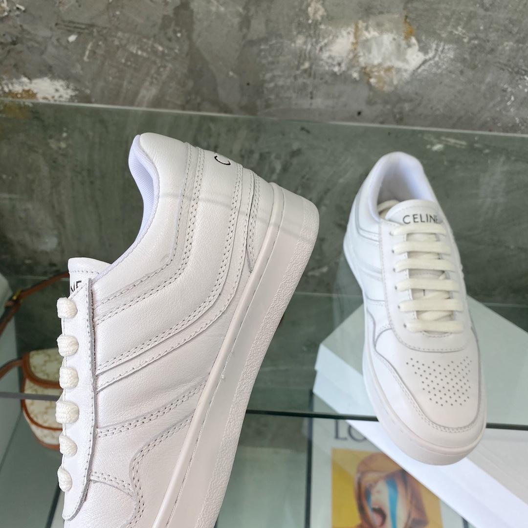 Celine Trainer Low Lace-Up Sneaker In Calfskin - DopestKickz