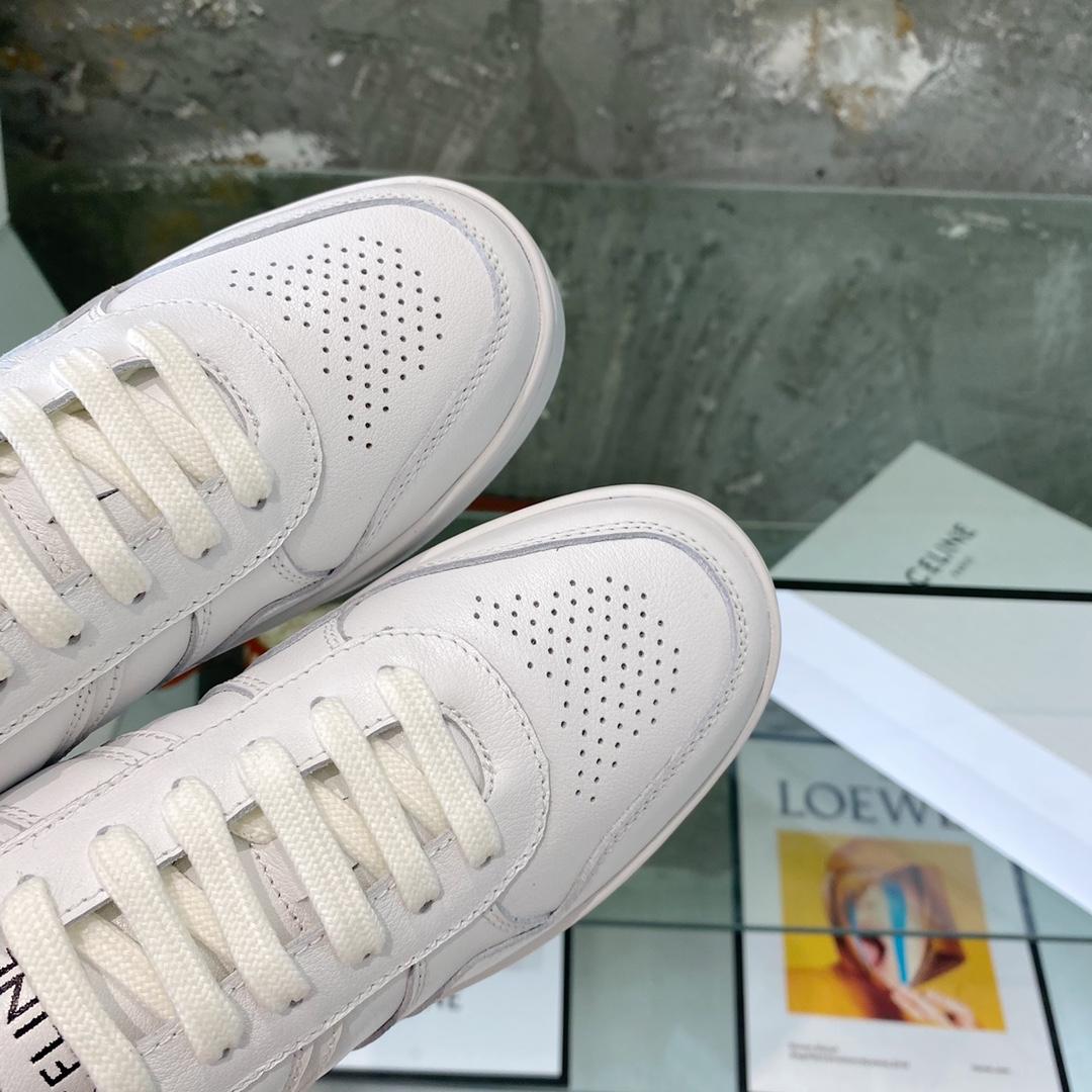 Celine Trainer Low Lace-Up Sneaker In Calfskin - DopestKickz