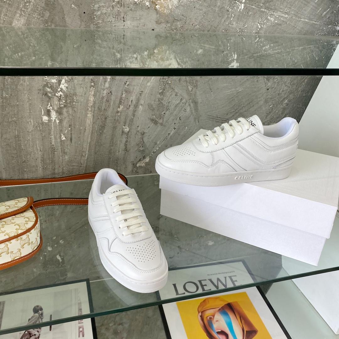 Celine Trainer Low Lace-Up Sneaker In Calfskin - DopestKickz