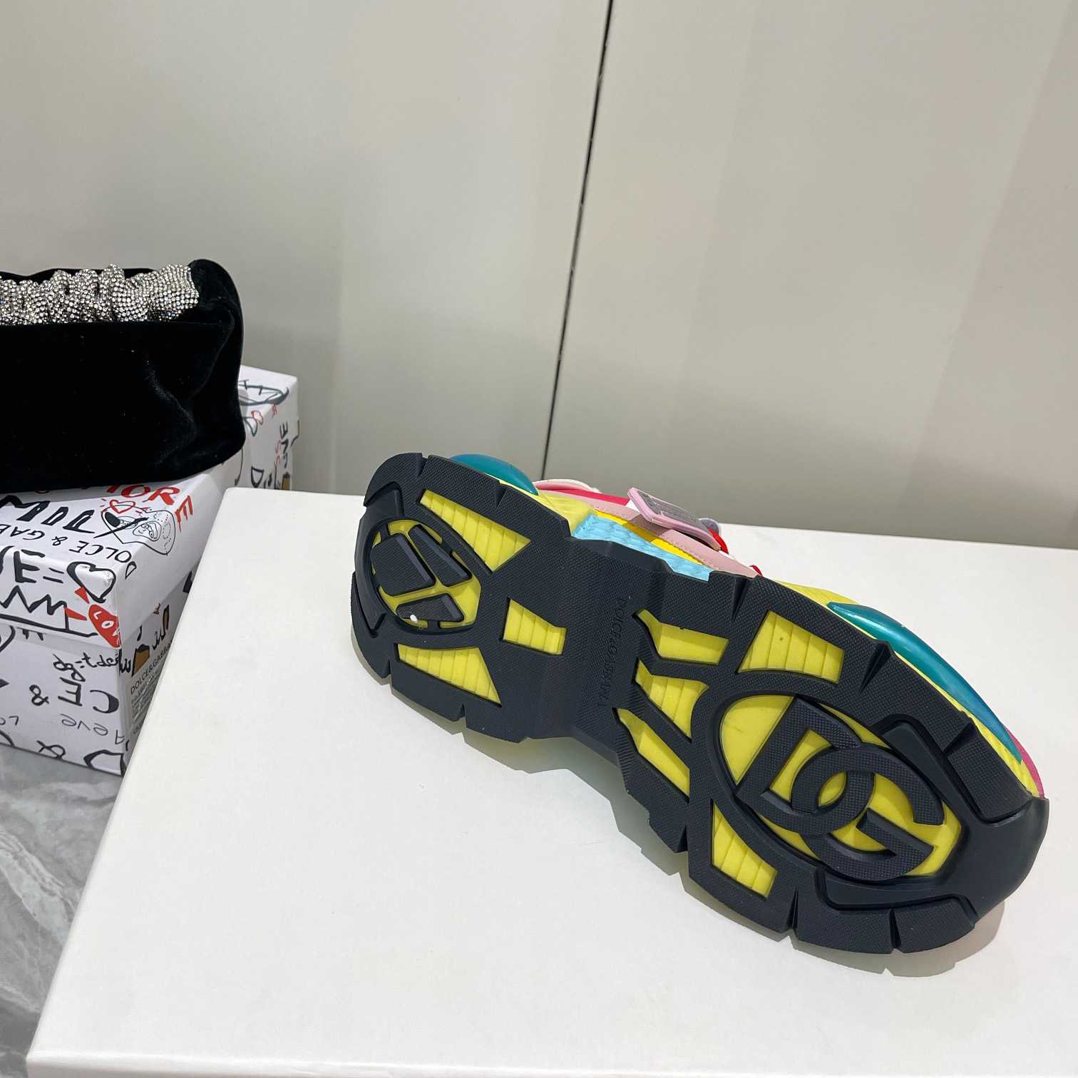 Dolce & Gabbana Mixed-Material Airmaster Sneakers - DopestKickz