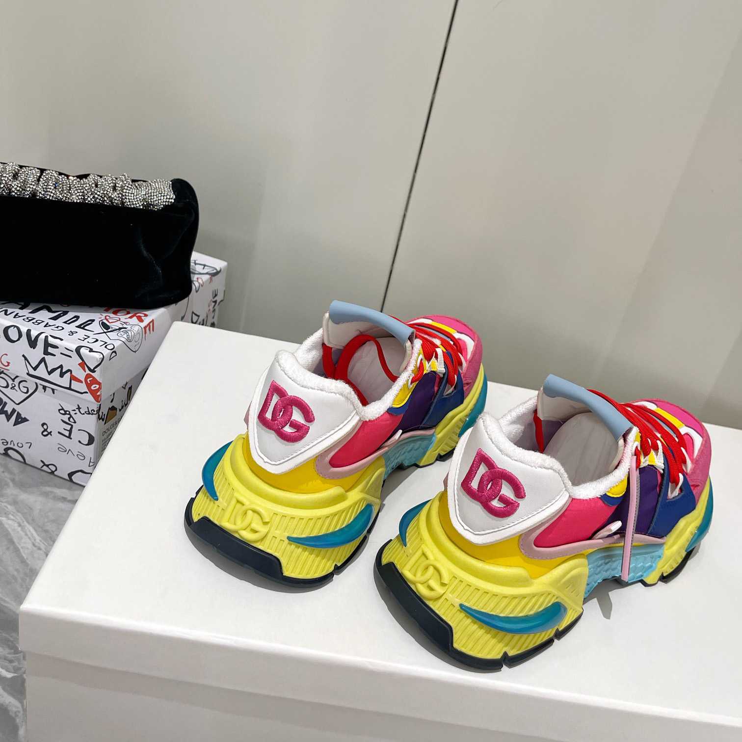Dolce & Gabbana Mixed-Material Airmaster Sneakers - DopestKickz