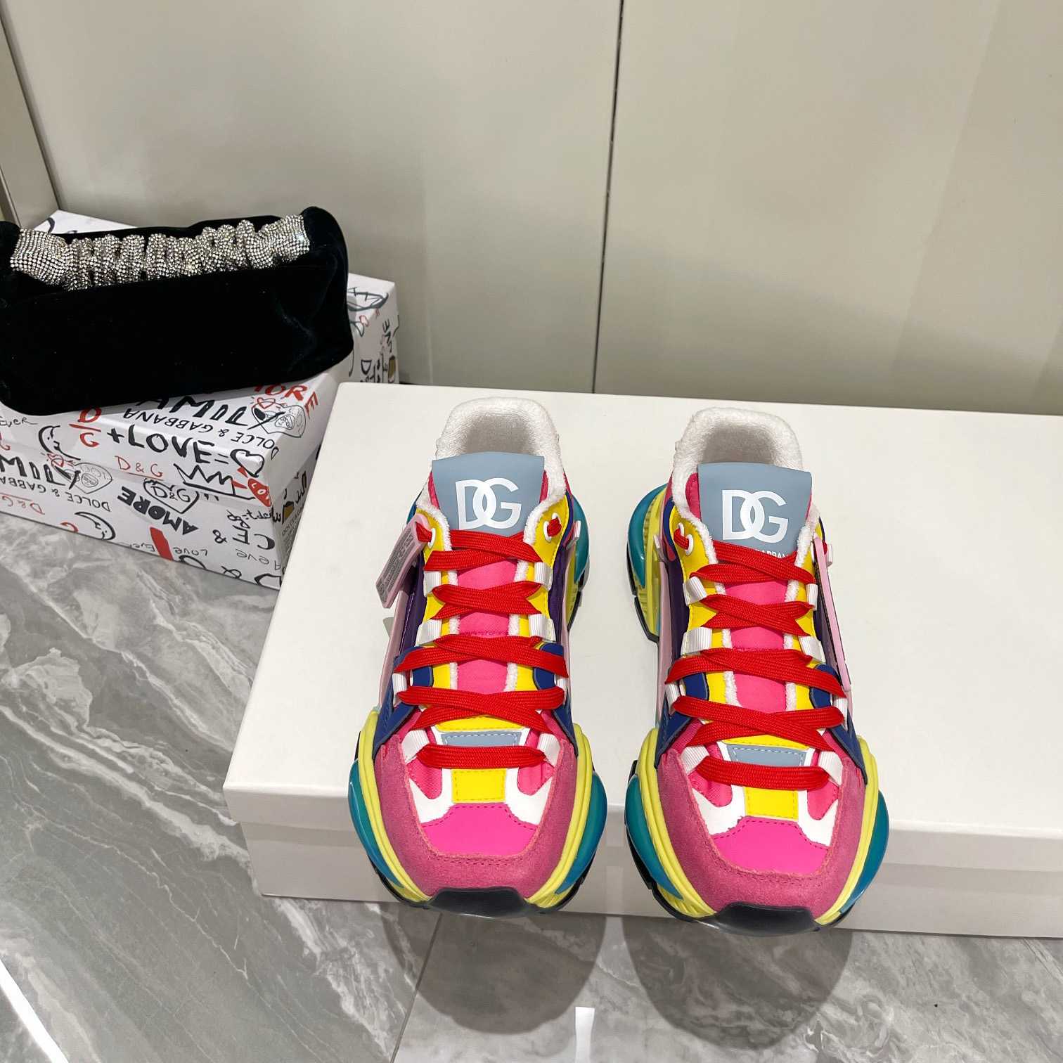 Dolce & Gabbana Mixed-Material Airmaster Sneakers - DopestKickz