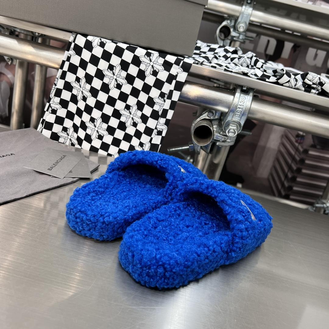 Balenciaga Furry Slide Sandal - DopestKickz