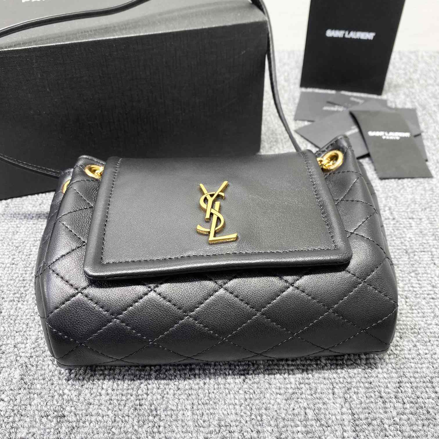 Saint Laurent Mini Nolita In Lambskin(18-13-6cm) - DopestKickz
