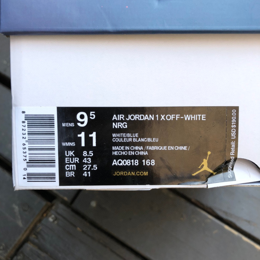 Off-White x Air Jordan 1 OW High Sneaker   50818-168 - DopestKickz