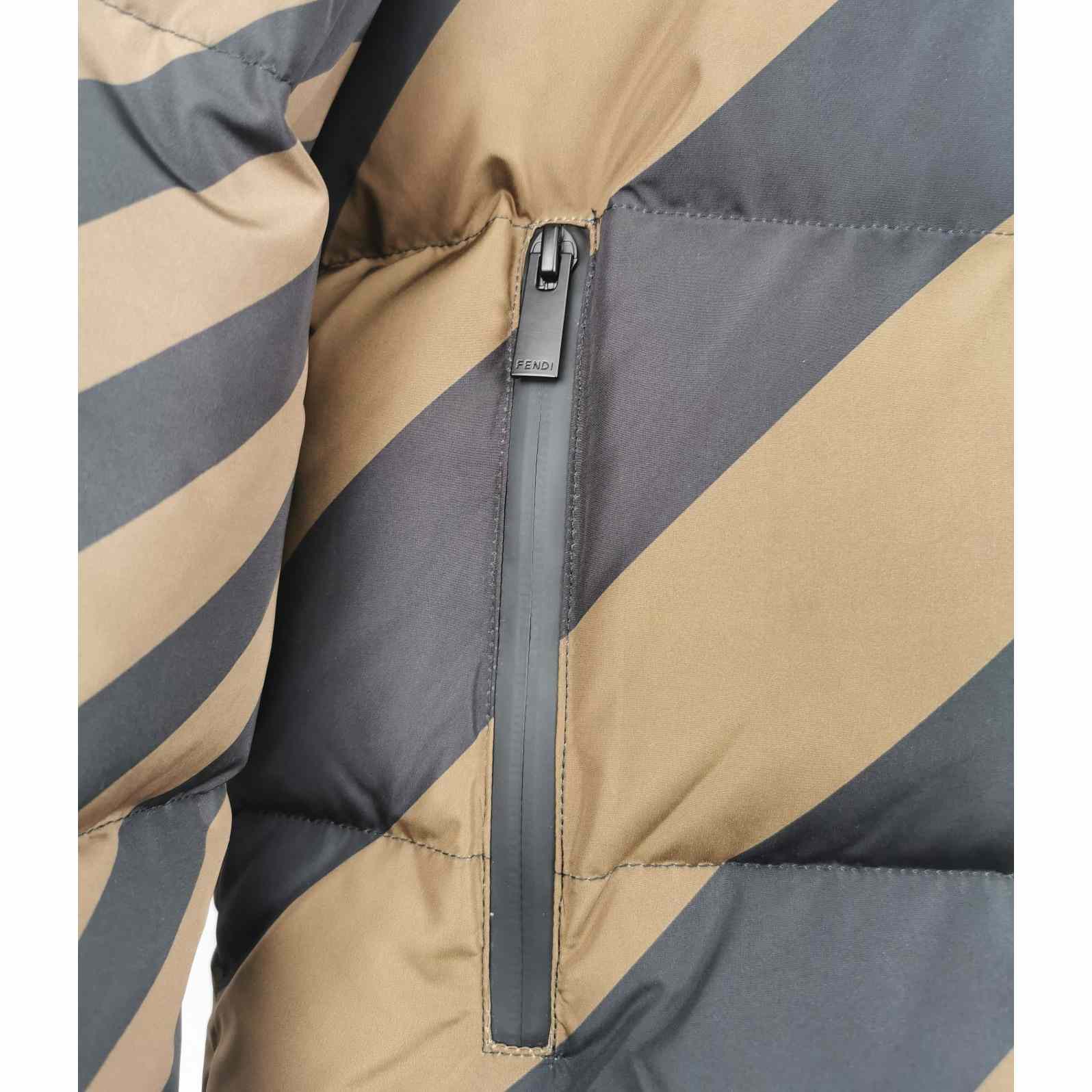 Fendi Brown Nylon Down Jacket - DopestKickz