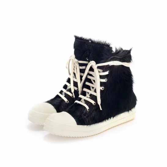 Rick Owens High Top Sneakers In Black - DopestKickz