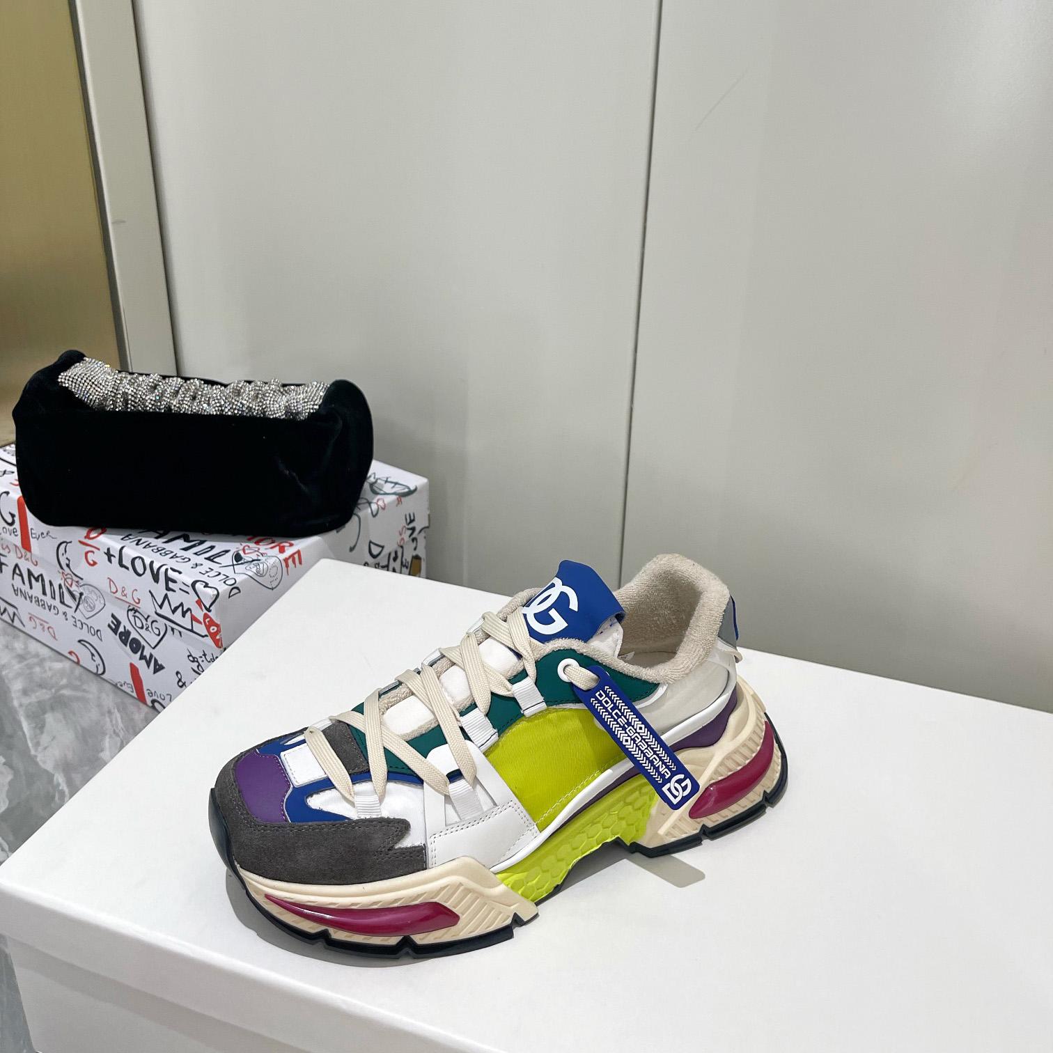 Dolce & Gabbana Mixed-Material Airmaster Sneakers - DopestKickz