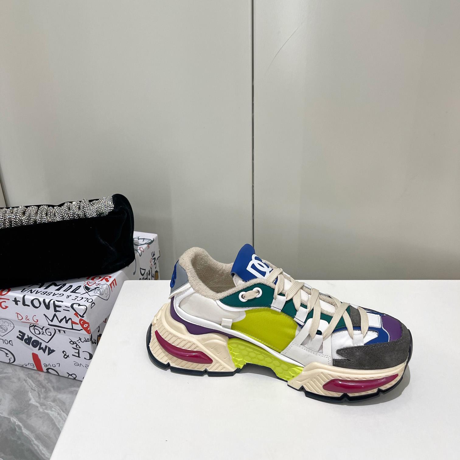 Dolce & Gabbana Mixed-Material Airmaster Sneakers - DopestKickz