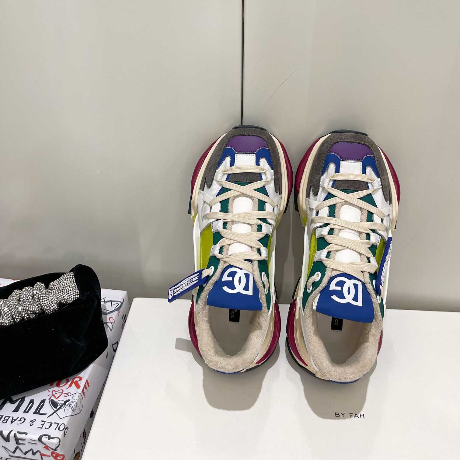 Dolce & Gabbana Mixed-Material Airmaster Sneakers - DopestKickz