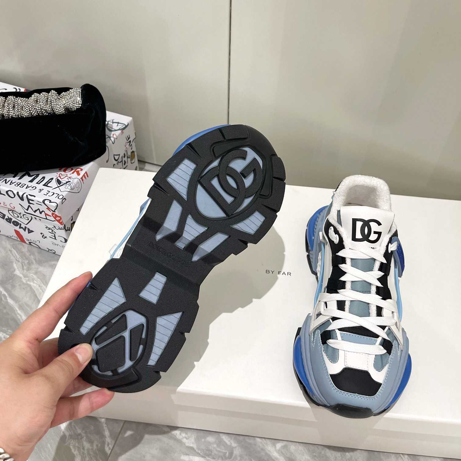 Dolce & Gabbana Mixed-Material Airmaster Sneakers - DopestKickz