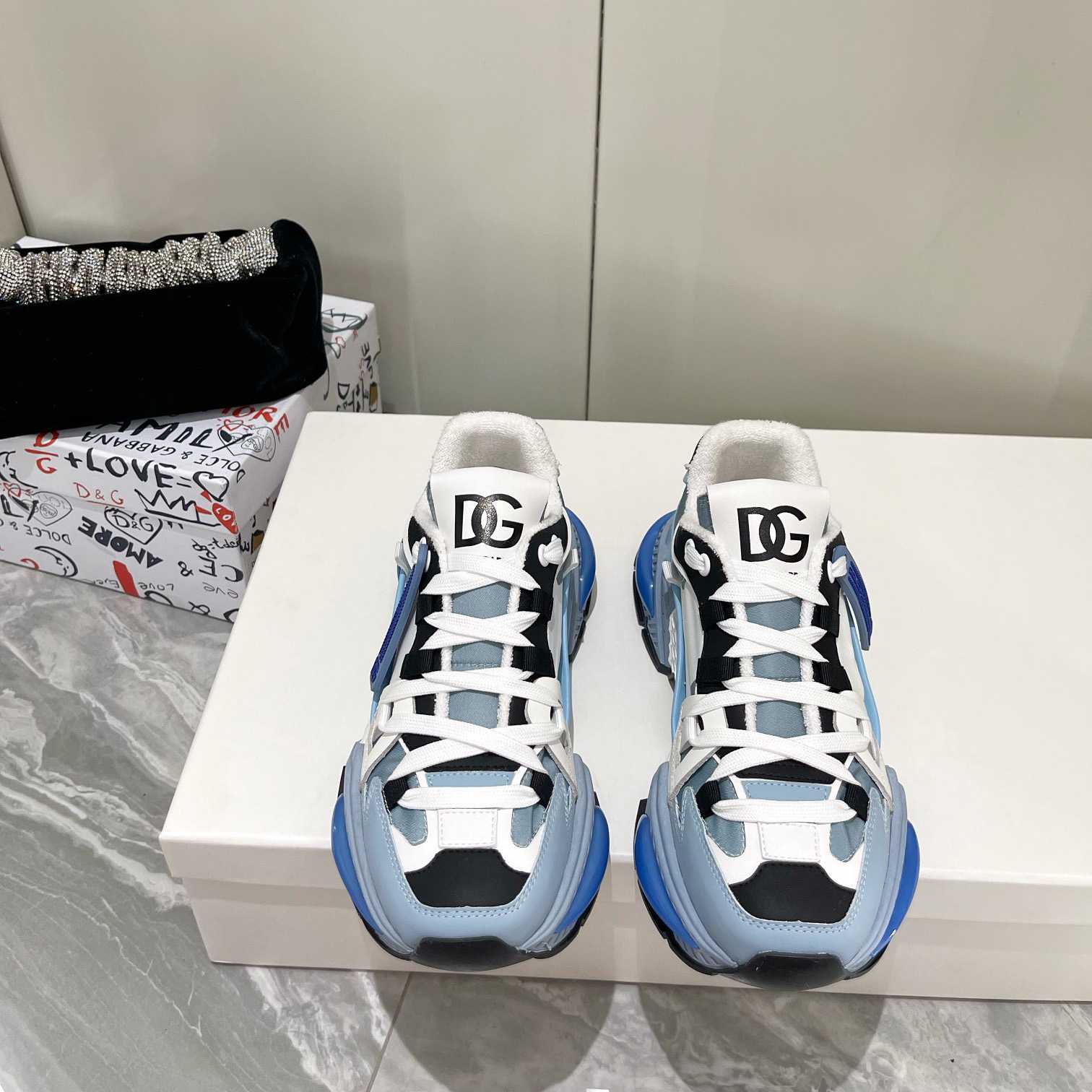 Dolce & Gabbana Mixed-Material Airmaster Sneakers - DopestKickz