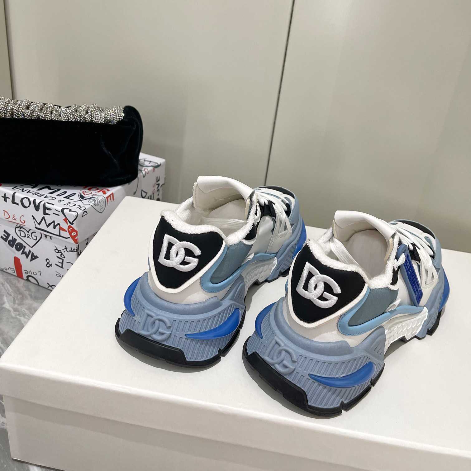 Dolce & Gabbana Mixed-Material Airmaster Sneakers - DopestKickz