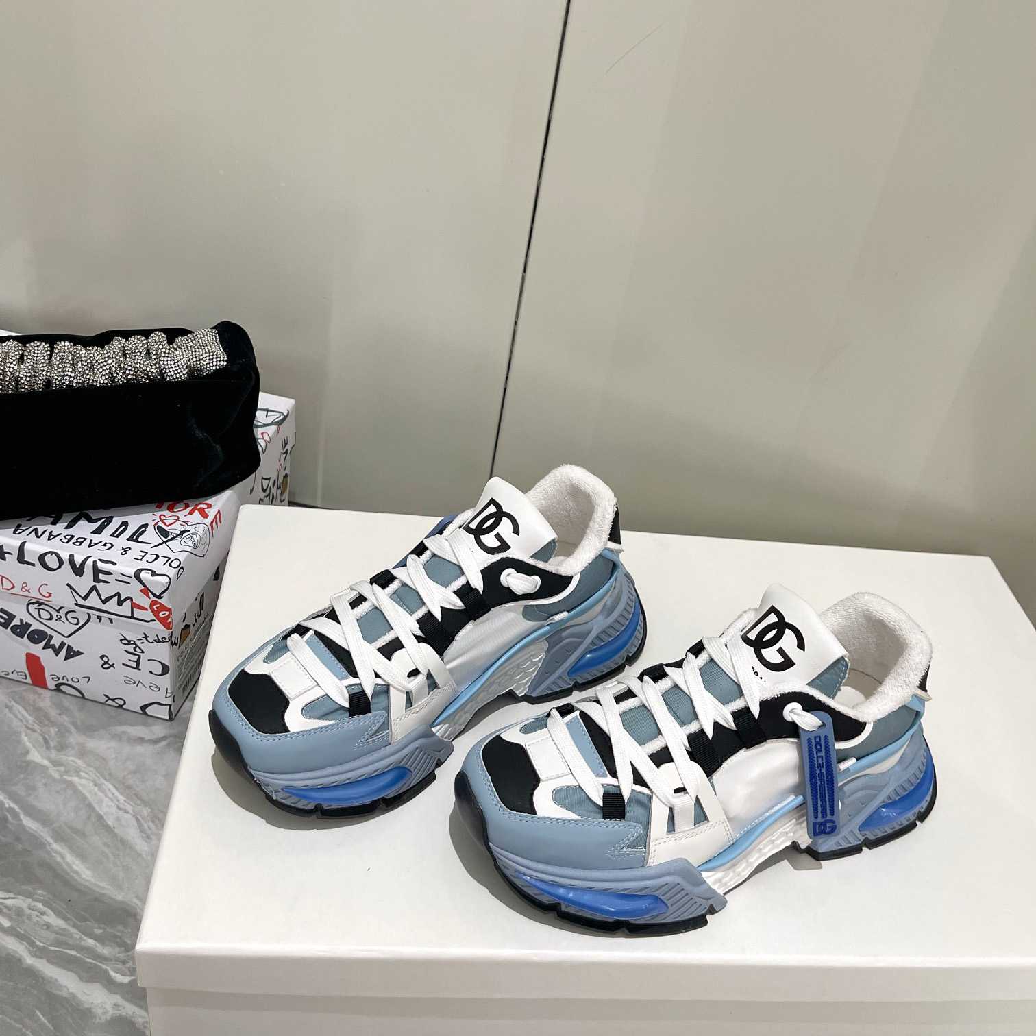 Dolce & Gabbana Mixed-Material Airmaster Sneakers - DopestKickz