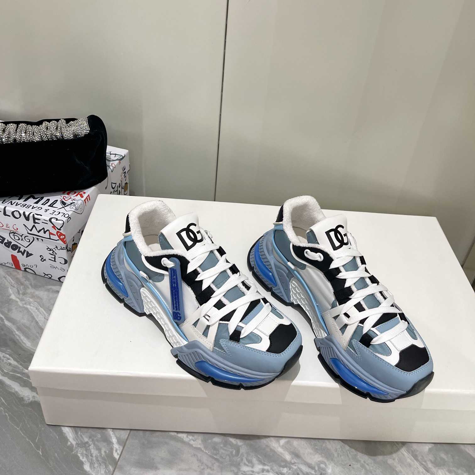 Dolce & Gabbana Mixed-Material Airmaster Sneakers - DopestKickz