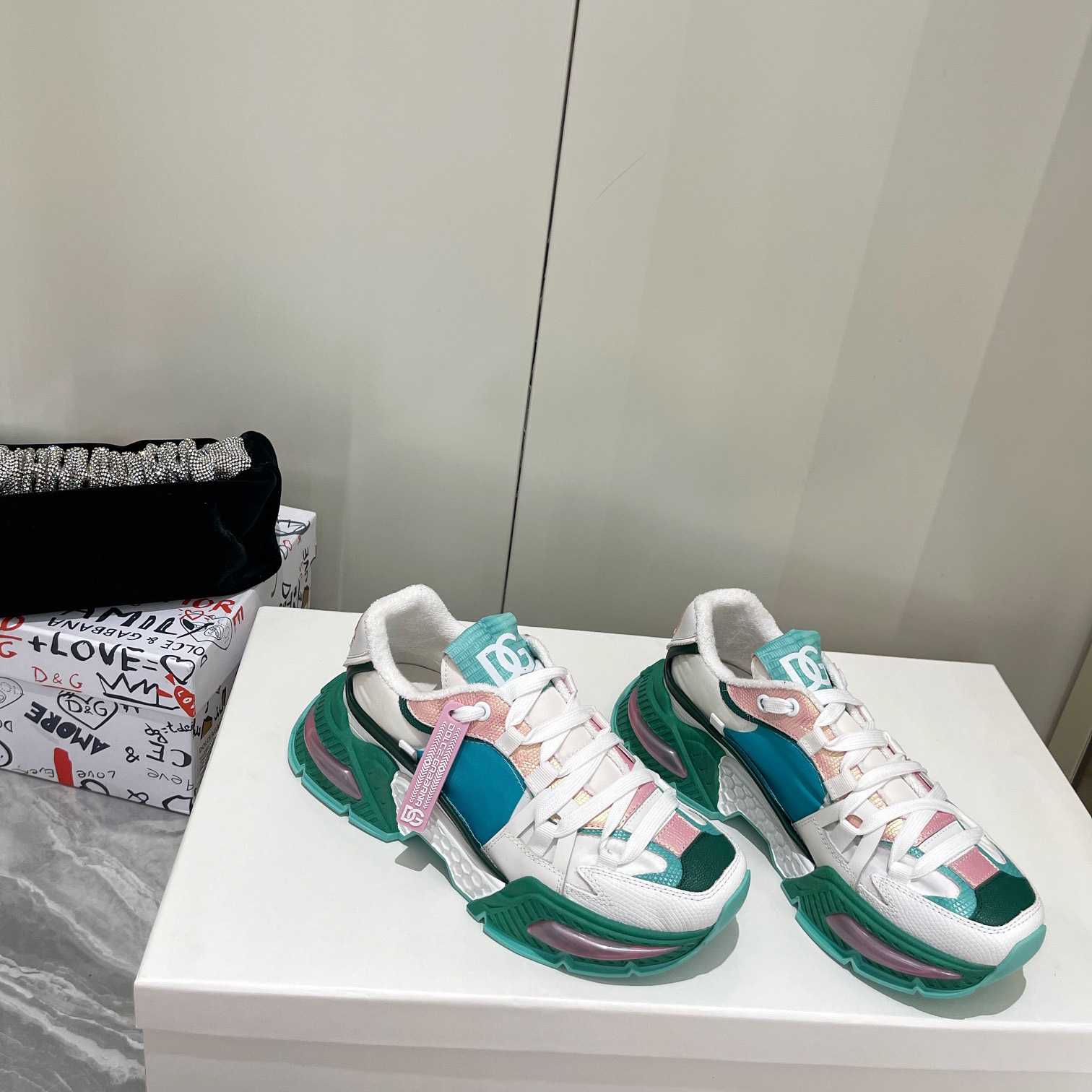 Dolce & Gabbana Mixed-Material Airmaster Sneakers - DopestKickz