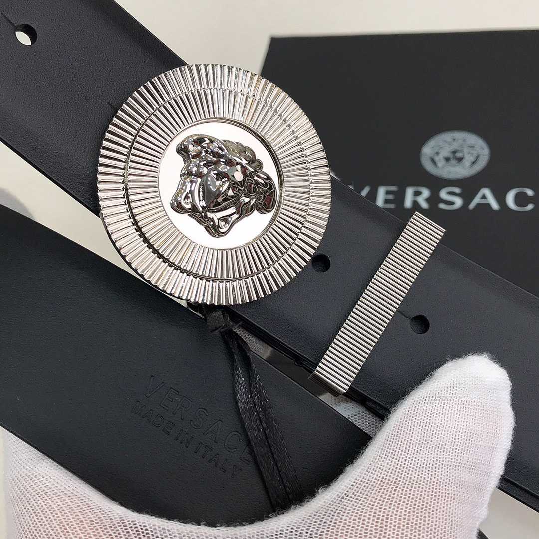 Versace Enamel Medusa Biggie Belt   40mm - DopestKickz