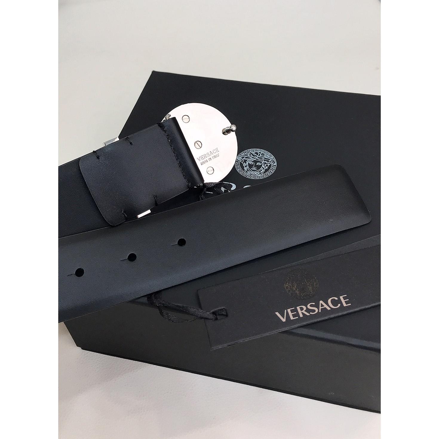 Versace Enamel Medusa Biggie Belt   40mm - DopestKickz