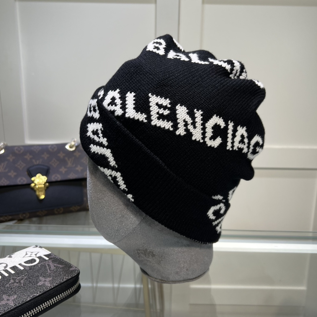 Balenciag Allover Logo Beanie  - DopestKickz