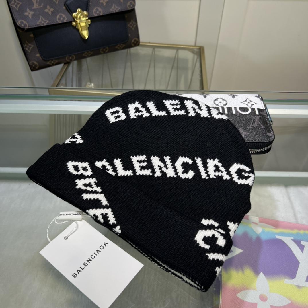 Balenciag Allover Logo Beanie  - DopestKickz