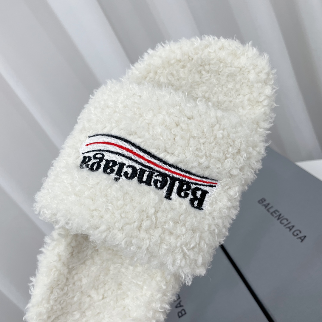 Balenciaga Furry Slide Sandal - DopestKickz