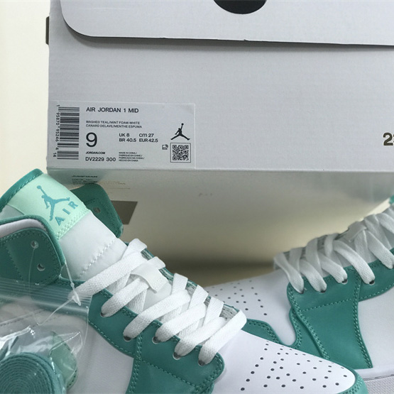Air Jordan 1 Mid “Marine Green” Sneaker     DV2229-300 - DopestKickz