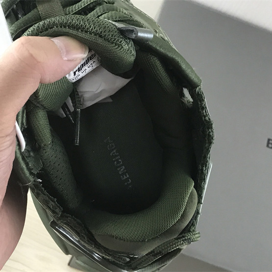 Balenciaga Runner Sneaker In Dark Green Mesh And Nylon - DopestKickz