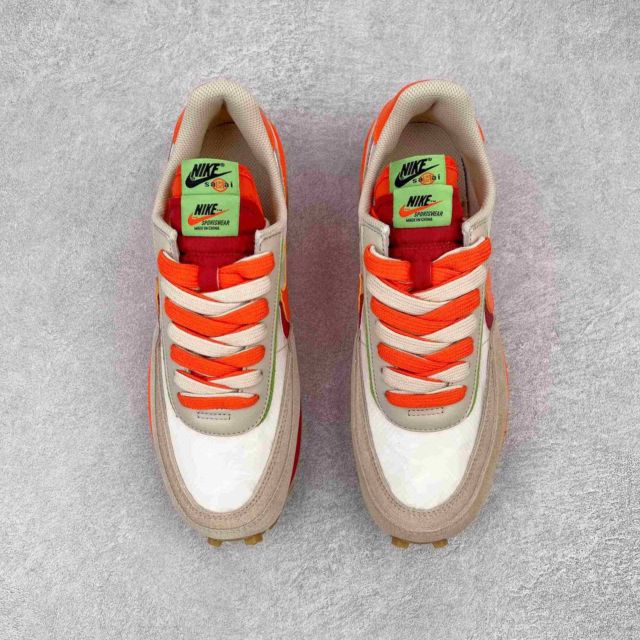 Clot × Sacai × NK LDWaffle'Net Orange Blaze' Sneaker     DH1347-100 - DopestKickz