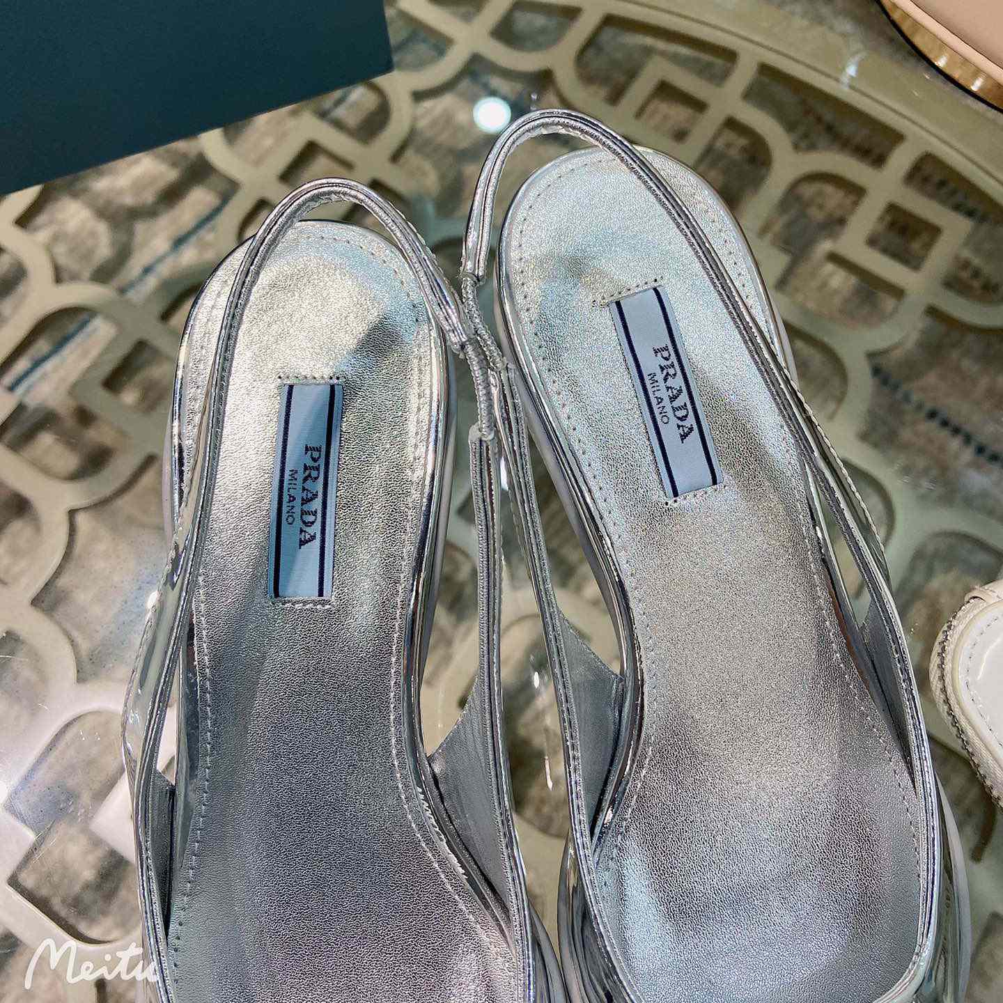 Prada Brushed Leather Slingback Pumps - DopestKickz