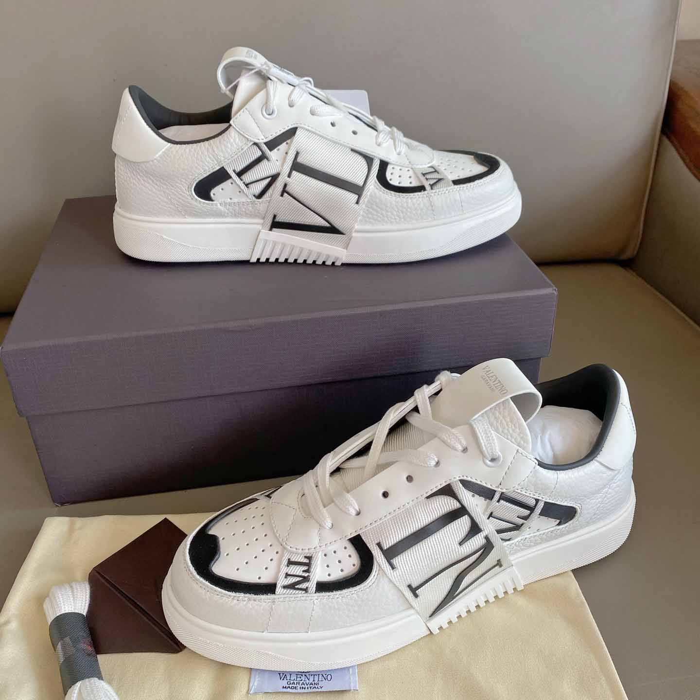 Valenti Low-Top Calfskin Vl7n Sneaker With Bands - DopestKickz