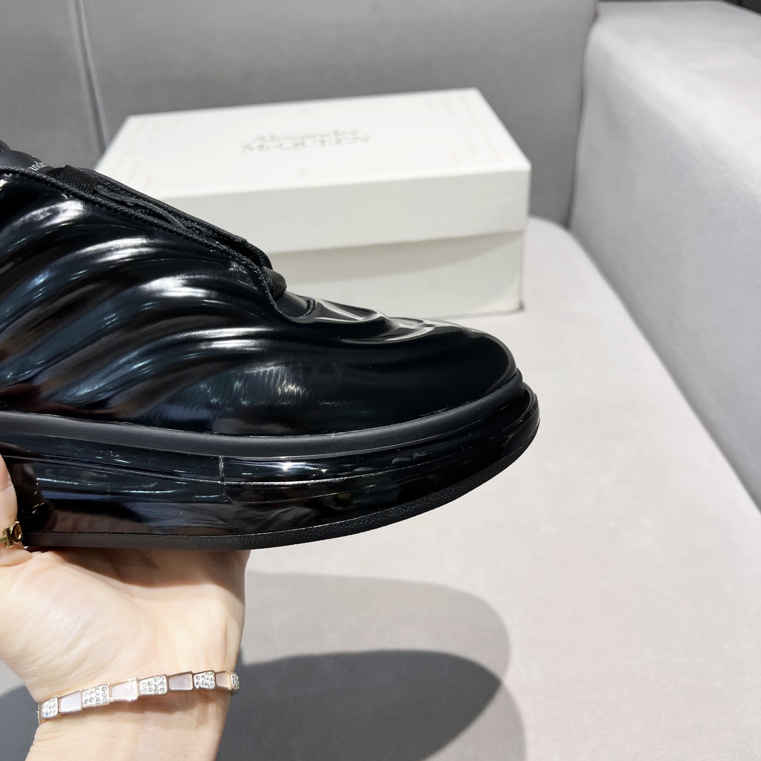 Alexander Mqueen Oversized Sneaker In Black - DopestKickz