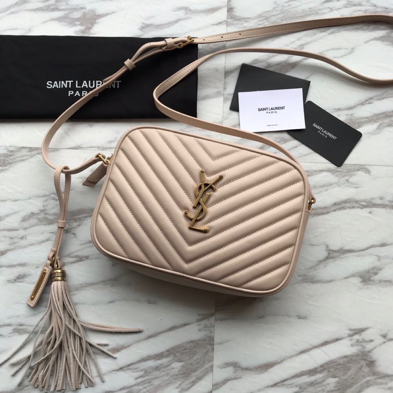 Saint Laurent Lou Camera Bag In Quilted Leather(23-16-6 cm) - DopestKickz