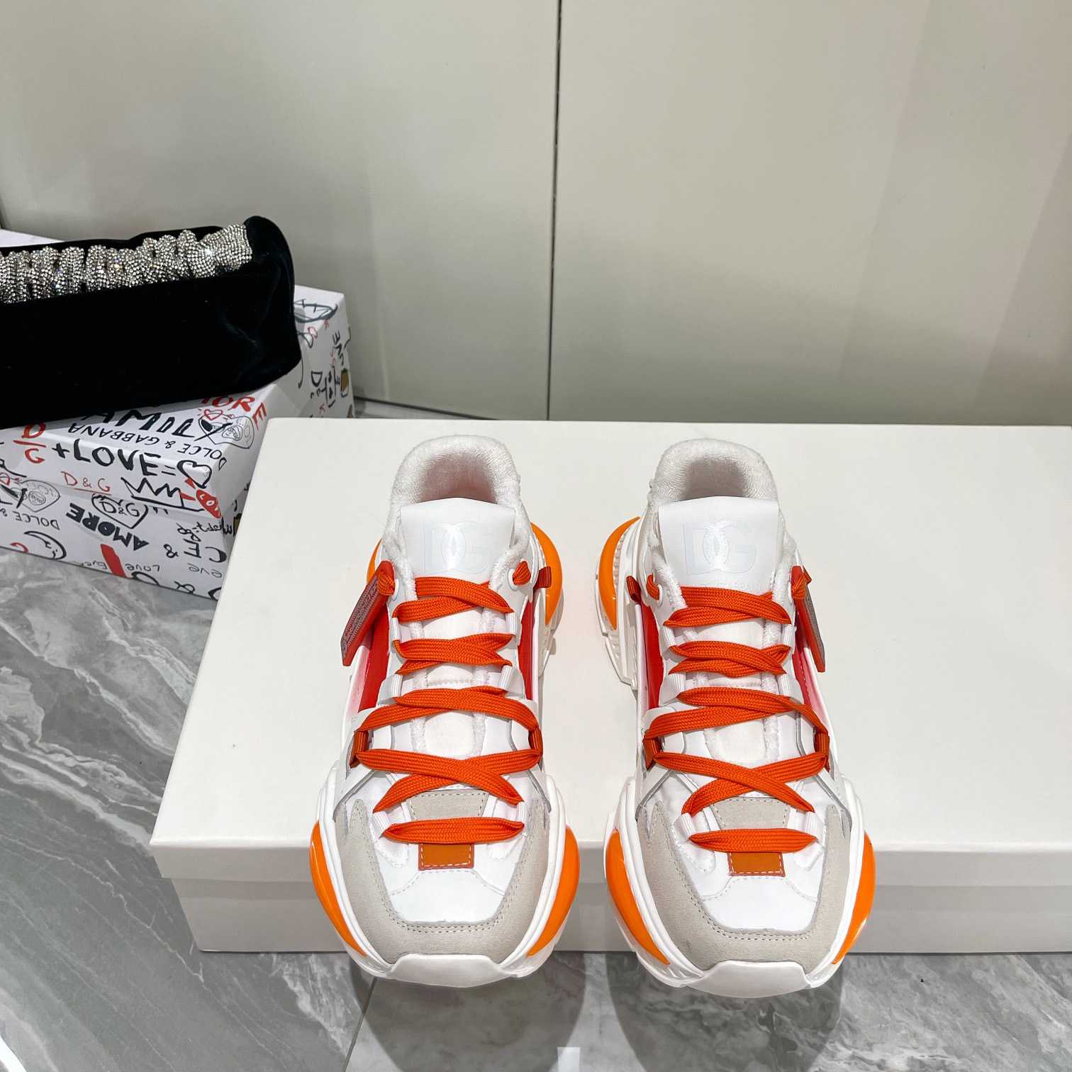 Dolce & Gabbana Mixed-Material Airmaster Sneakers - DopestKickz